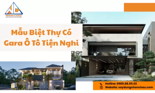 Mẫu Biệt Thự Có Gara Ô Tô Tiện Nghi