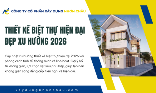 Thiết Kế Biệt Thự Hiện Đại Đẹp Xu Hướng 2026