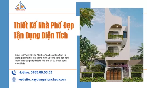 Thiết Kế Nhà Phố Đẹp Tận Dụng Diện Tích