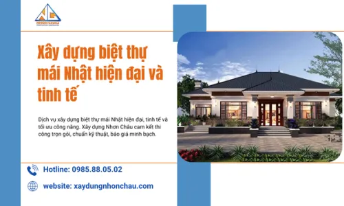 Xây dựng biệt thự mái Nhật hiện đại và tinh tế