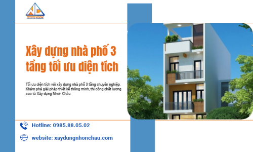 Xây dựng nhà phố 3 tầng tối ưu diện tích