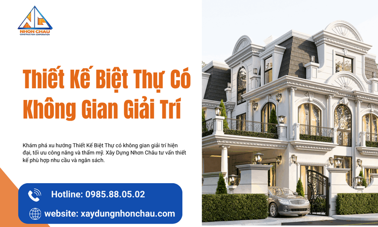 Thiết Kế Biệt Thự Có Không Gian Giải Trí – Kiến Tạo Chuẩn Sống Đẳng Cấp Cho Gia Đình Hiện Đại