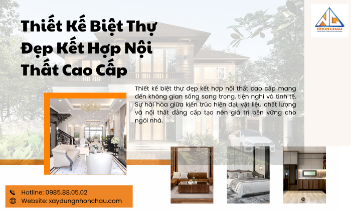 Thiết Kế Biệt Thự Đẹp Kết Hợp Nội Thất Cao Cấp