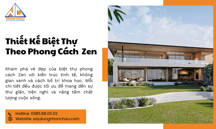thiết kế biệt thự theo phong cách Zen