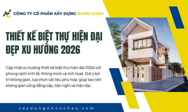 Xu Hướng Thiết Kế Biệt Thự Hiện Đại Đẹp 2026