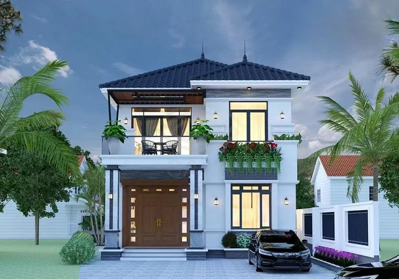 Gợi Ý Mẫu Thiết Kế Nhà Phố 2 Tầng Đẹp và Tiện Nghi