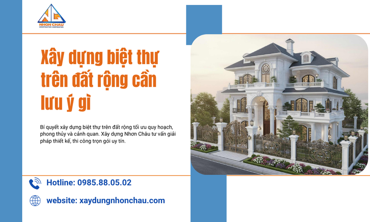 Xây Dựng Biệt Thự Trên Đất Rộng Cần Lưu Ý Gì? Cẩm Nang Từ Chuyên Gia